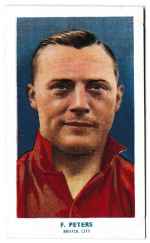 Hill (R&J) - 'Famous Footballers' (1939) - Card #57 - R. Peters (Bristol City)