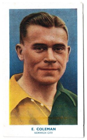 Hill (R&J) - 'Famous Footballers' (1939) - Card #63 - E. Coleman (Norwich City)