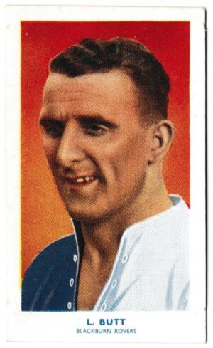 Hill (R&J) - 'Famous Footballers' (1939) - Card #68 - L. Butt (Blackburn Rovers)
