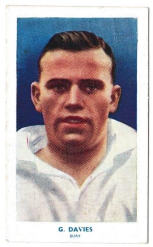 Hill (R&J) - 'Famous Footballers' (1939) - Card #70 - G. Davies (Bury) Hill (R&J) - 'Famous Footballers' (1939) - Card #70 - G. Davies (Bury)
