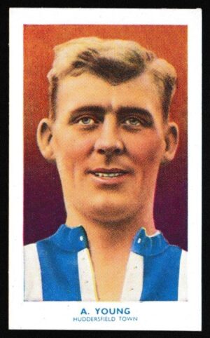 Hill (R&J) - 'Famous Footballers (Shoreditch Add) Card #35 - Alfred Young (Huddersfield Town)
