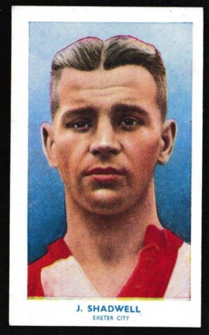 Hill (R&J) - 'Famous Footballers (Shoreditch Add) Card #50 - John Shadwell (Exeter City)