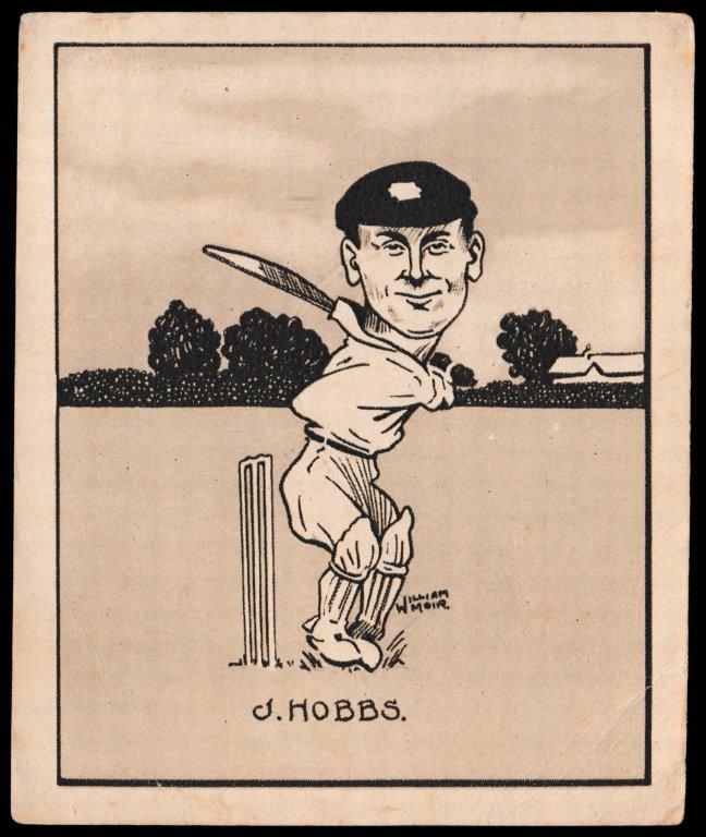 Hill (R&J) - 'Caricatures of Famous Cricketers (L) - Card #17 - J.B. Hobbs (Surrey) Hill (R&J) - 'Caricatures of Famous Cricketers (L) - Card #17 - J.B. Hobbs (Surrey)
