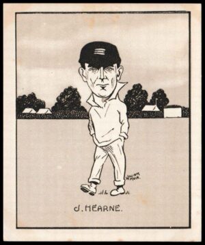 Hill (R&J) - 'Caricatures of Famous Cricketers (L) - Card #19 - J.W. Hearne (Middlesex)