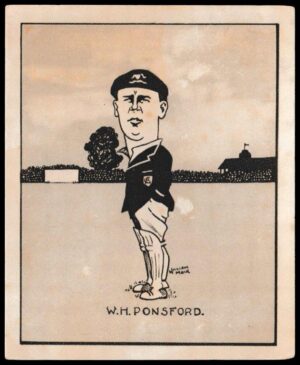 Hill (R&J) - 'Caricatures of Famous Cricketers (L) - Card #2 - W.H. Ponsford (Victoria)
