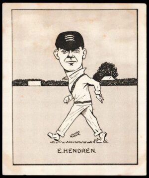 Hill (R&J) - 'Caricatures of Famous Cricketers (L) - Card #20 - E. Hendren (Middlesex)