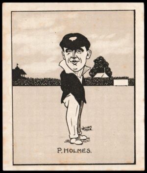 Hill (R&J) - 'Caricatures of Famous Cricketers (L) - Card #24 - Percy Holmes (Yorkshire) Hill (R&J) - 'Caricatures of Famous Cricketers (L) - Card #24 - Percy Holmes (Yorkshire)