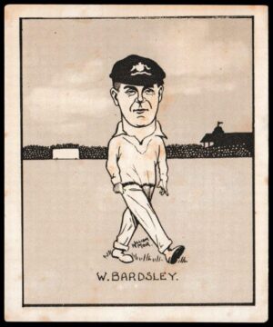 Hill (R&J) - 'Caricatures of Famous Cricketers (L) - Card #3 - W. Bardsley (New South Wales)