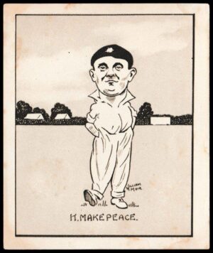 Hill (R&J) - 'Caricatures of Famous Cricketers (L) - Card #35 - H. Makepeace (Lancashire)