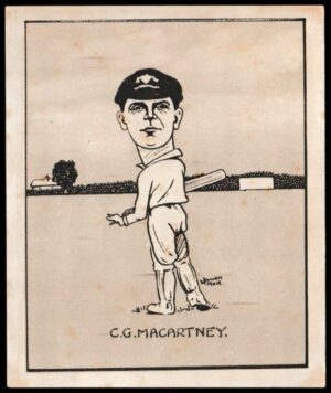 Hill (R&J) - 'Caricatures of Famous Cricketers (L) - Card #7 - C.G. MacArtney (New South Wales)