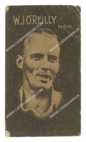 Hoadley Chocolates - 'Cricketers (Brown)' (1933) - W.J. O'Reilly (New South Wales) Hoadley Chocolates - 'Cricketers (Brown)' (1933) - W.J. O'Reilly (New South Wales)