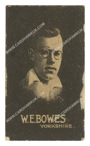 Hoadley Chocolates - 'Cricketers (Brown)' - W.E. Bowes (Yorkshire) (1933)