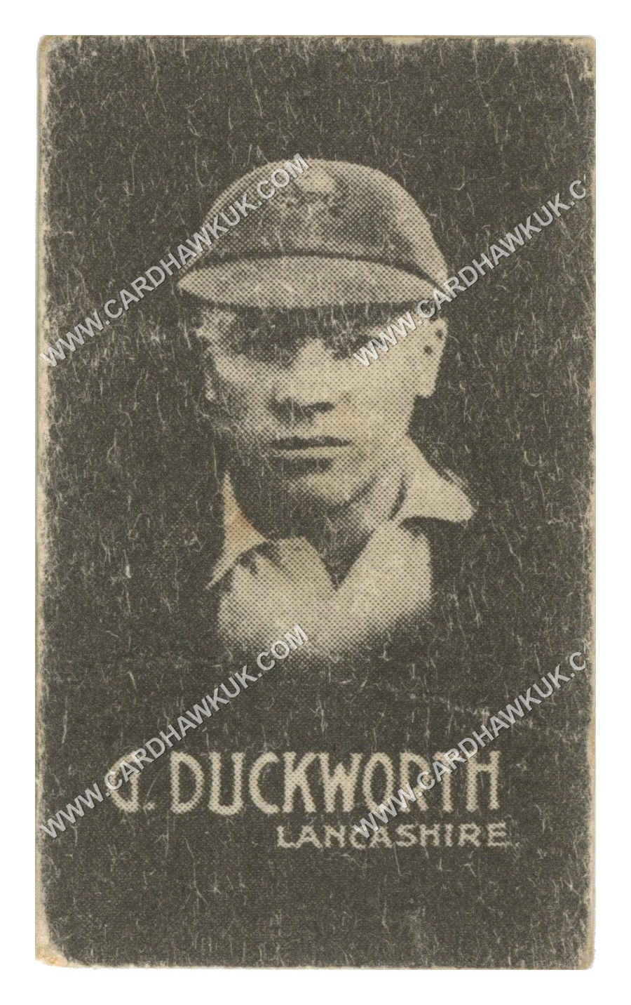 Hoadley Chocolates - 'Cricketers (Brown)' - G. Duckworth (Lancashire) (1933) Hoadley Chocolates - 'Cricketers (Brown)' - G. Duckworth (Lancashire) (1933)