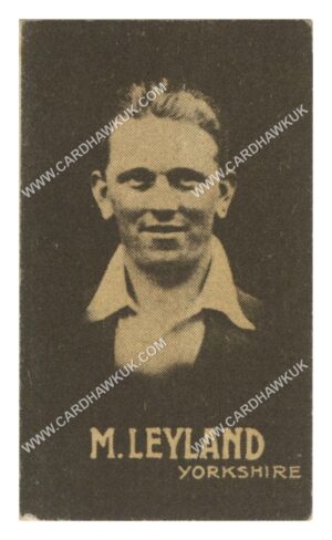 Hoadley Chocolates - 'Cricketers (Brown)' - M. Leyland (Yorkshire) (1933)