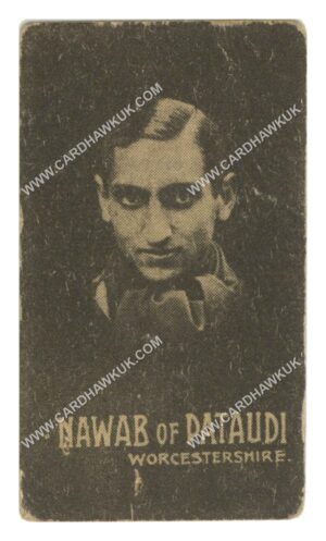 Hoadley Chocolates - 'Cricketers (Brown)' - Nawab of Pataudi (Worcs) (1933)