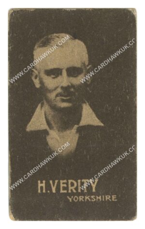 Hoadley Chocolates - 'Cricketers (Brown)' - H. Verity (Yorkshire) (1933)