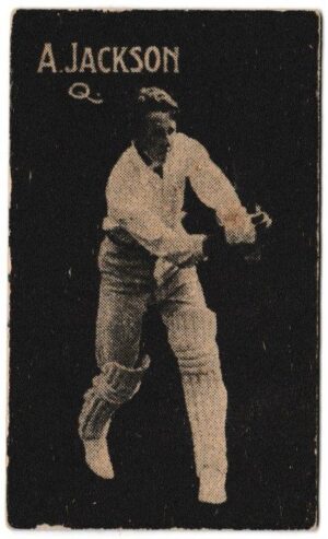 Hoadley Chocolates - 'Cricketers (Brown)' (1933) - Card #6 - A. Jackson (Queensland)