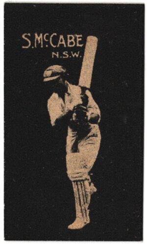 Hoadley Chocolates - 'Cricketers (Brown)' (1933) - Card #8 - S. McCabe (New South Wales)