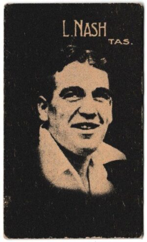 Hoadley Chocolates - 'Cricketers (Brown)' (1933) - Card #9 - L. Nash (Tasmania)