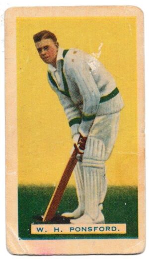 Hoadley Chocolates - 'Empire Games & Test Teams' (1934) - W.H. Ponsford (Victoria) Hoadley Chocolates - 'Empire Games & Test Teams' (1934) - W.H. Ponsford (Victoria)