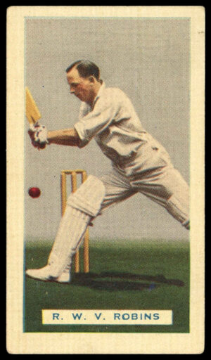 Hoadleys - 'Test Cricketers (40)' (1936) - #12 - R.W.V. Robins (Middlesex)