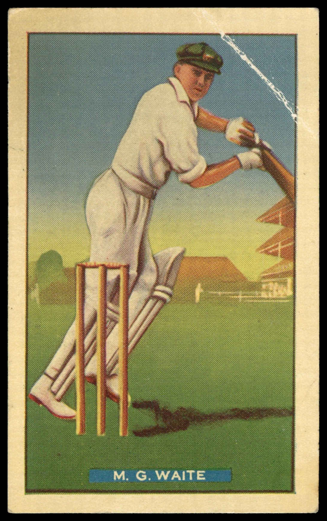 Hoadley Chocolates - 'Test Cricketers' (1938) - M.G. Waite (South Australia) Hoadley Chocolates - 'Test Cricketers' (1938) - M.G. Waite (South Australia)