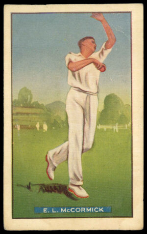 Hoadley Chocolates - 'Test Cricketers' (1938) - E.L. McCormick (Victoria) Hoadley Chocolates - 'Test Cricketers' (1938) - E.L. McCormick (Victoria)