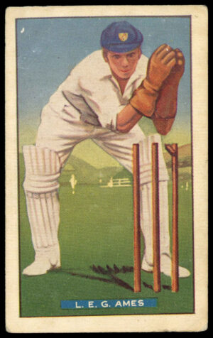 Hoadley Chocolates - 'Test Cricketers' (1938) - L.E.G. Ames (Kent) Hoadley Chocolates - 'Test Cricketers' (1938) - L.E.G. Ames (Kent)