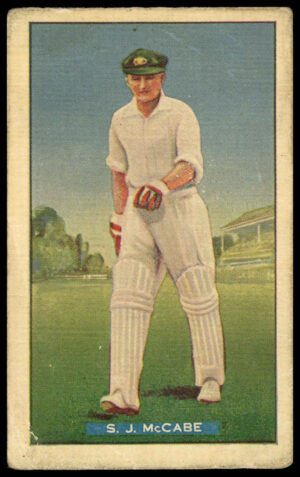 Hoadley Chocolates - 'Test Cricketers' (1938) - S.J. McCabe (New South Wales) Hoadley Chocolates - 'Test Cricketers' (1938) - S.J. McCabe (New South Wales)