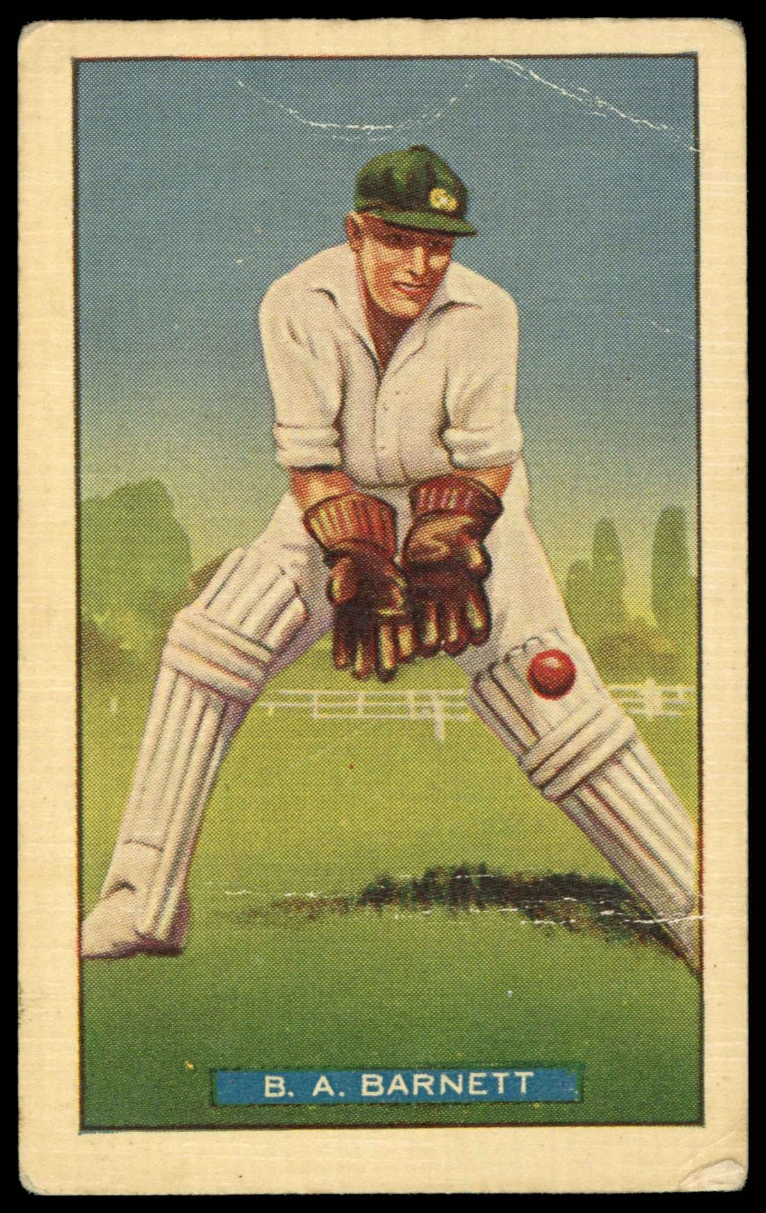 Hoadley Chocolates - 'Test Cricketers' (1938) - B.A. Barnett (Victoria) Hoadley Chocolates - 'Test Cricketers' (1938) - B.A. Barnett (Victoria)