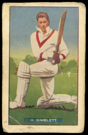 Hoadley Chocolates - 'Test Cricketers' (1938) - Harold Gimblett (Somerset) Hoadley Chocolates - 'Test Cricketers' (1938) - Harold Gimblett (Somerset)