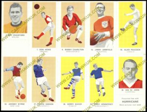 Fleetway - 'Hurricane Footballers (Uncut)' - Crawford/Howe/Charlton/Armfield/Peacock/Byrne/Gibson/Baker/Hennessey/St. John (1964)