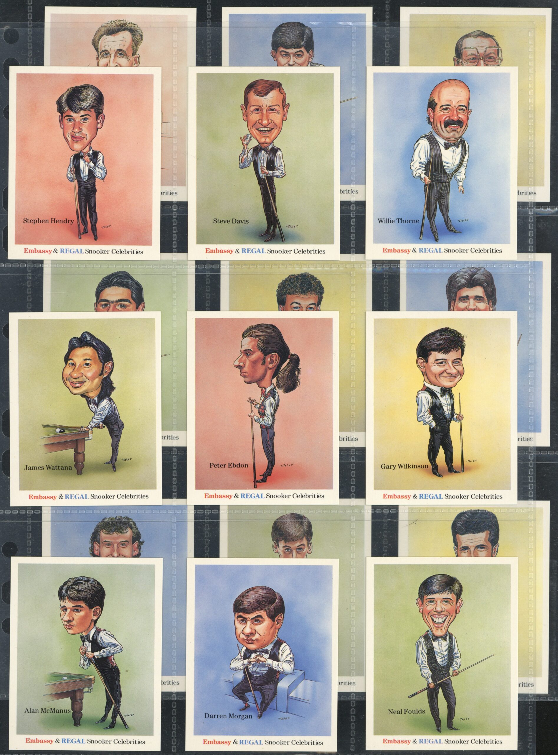 Imperial Tobacco - 'Snooker Celebrities' (1993) - Complete Set Imperial Tobacco - 'Snooker Celebrities' (1993) - Complete Set