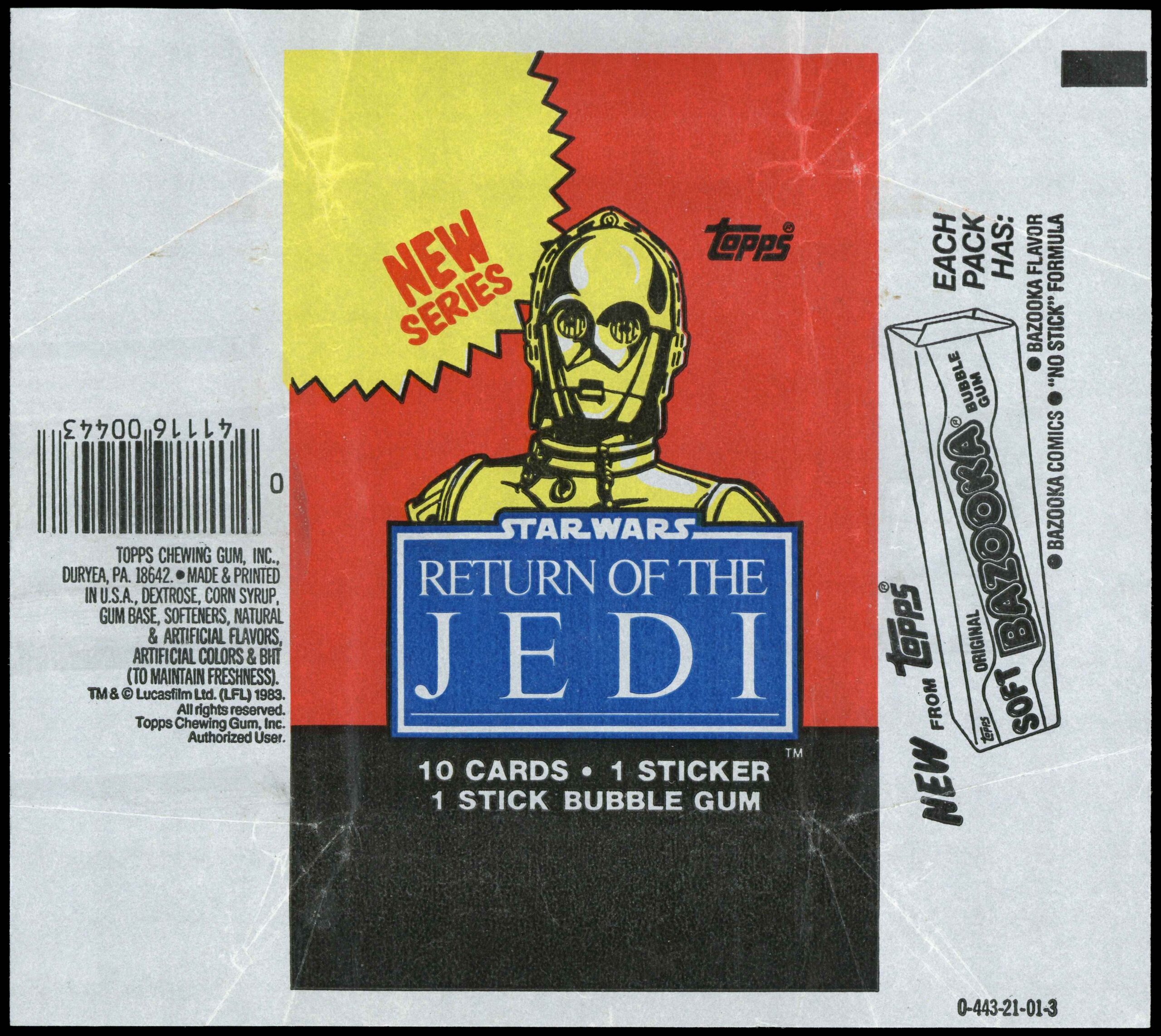 Topps (UK) - 'Star Wars Return of The Jedi Wrapper 1983 Series 2 Variant 2' (1983) Topps (UK) - 'Star Wars Return of The Jedi Wrapper 1983 Series 2 Variant 2' (1983)