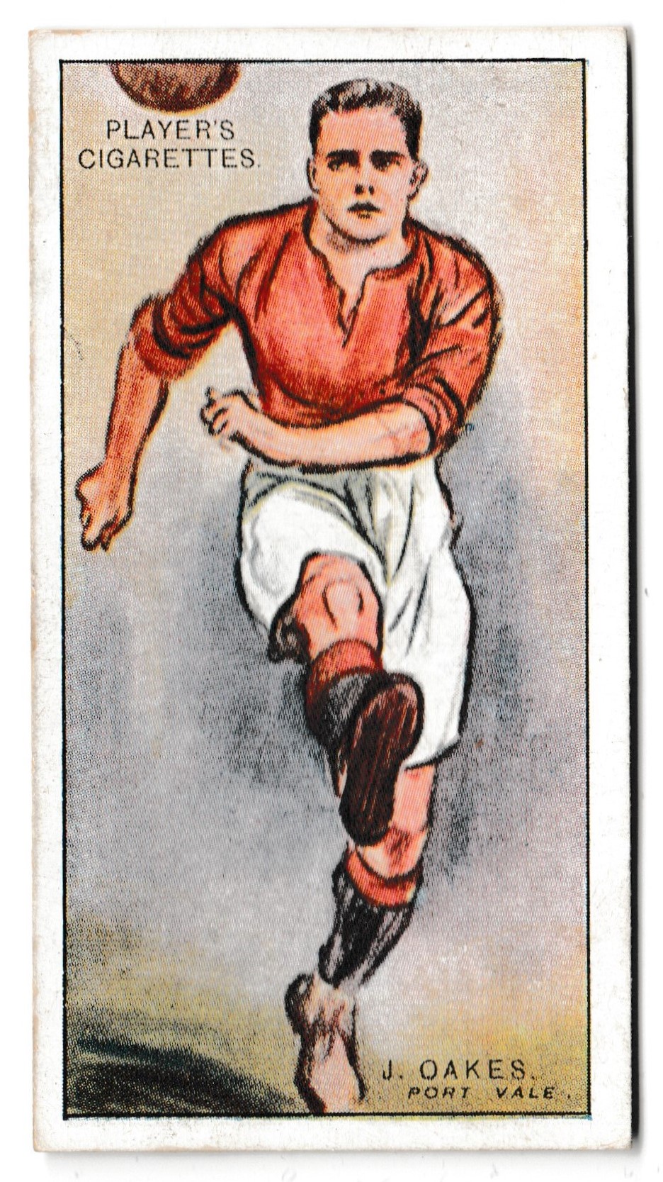 Player (John) - 'Footballers 1928' (1928) - Card #33 - J. Oakes (Port Vale) Player (John) - 'Footballers 1928' (1928) - Card #33 - J. Oakes (Port Vale)