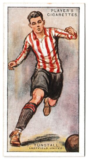 Player (John) - 'Footballers 1928' (1928) - Card #45 - F. Tunstall (Sheffield United)