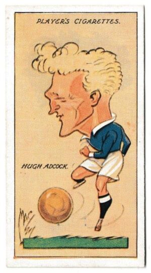 Player (John) - 'Football Caricatures by "Mac"' (1927) - Card #1 - Hugh Adcock (Leicester City) Player (John) - 'Football Caricatures by "Mac"' (1927) - Card #1 - Hugh Adcock (Leicester City)
