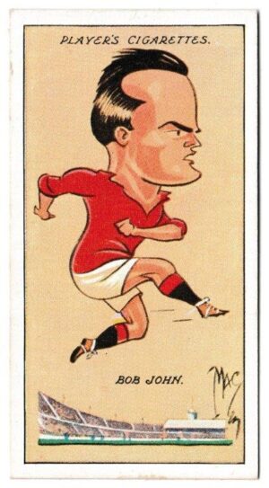 Player (John) - 'Football Caricatures by "Mac"' (1927) - Card #19 - Bob John (The Arsenal) Player (John) - 'Football Caricatures by "Mac"' (1927) - Card #19 - Bob John (The Arsenal)