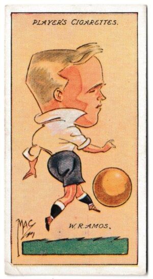 Player (John) - 'Football Caricatures by "Mac"' (1927) - Card #2 - W.R. Amos (Bury) Player (John) - 'Football Caricatures by "Mac"' (1927) - Card #2 - W.R. Amos (Bury)