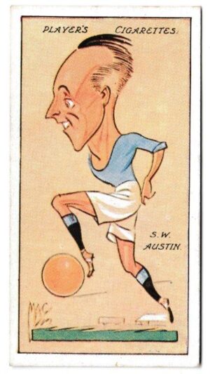 Player (John) - 'Football Caricatures by "Mac"' (1927) - Card #3 - S.W. Austin (Manchester City) Player (John) - 'Football Caricatures by "Mac"' (1927) - Card #3 - S.W. Austin (Manchester City)