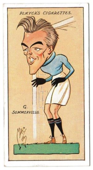 Player (John) - 'Football Caricatures by "Mac"' (1927) - Card #30 - G. Sommerville (Burnley)