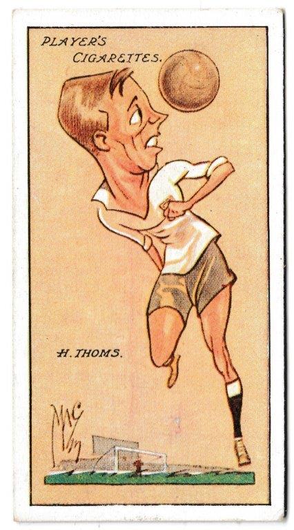 Player (John) - 'Football Caricatures by "Mac"' (1927) - Card #32 - H. Thoms (Derby County) Player (John) - 'Football Caricatures by "Mac"' (1927) - Card #32 - H. Thoms (Derby County)