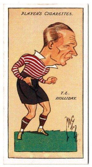Player (John) - 'Football Caricatures by "Mac"' (1927) - Card #41 - T.E. Holliday (Oldham) Player (John) - 'Football Caricatures by "Mac"' (1927) - Card #41 - T.E. Holliday (Oldham)