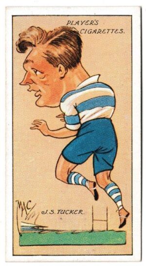Player (John) - 'Football Caricatures by "Mac"' (1927) - Card #49 - J.S. Tucker (Bristol)