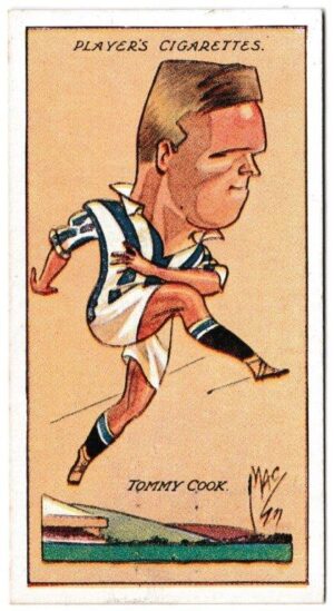 Player (John) - 'Football Caricatures by "Mac"' (1927) - Card #9 - Tommy Cook (Brighton & Hove Albion) Player (John) - 'Football Caricatures by "Mac"' (1927) - Card #9 - Tommy Cook (Brighton & Hove Albion)