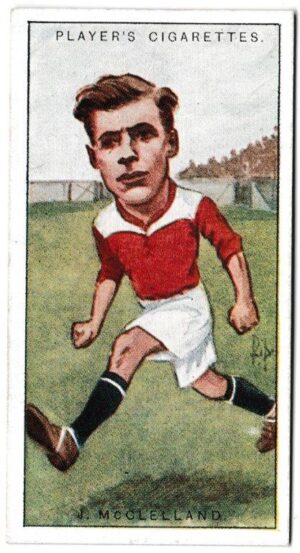 Player (John) - 'Football Caricatures by "RIP"' (1926) - Card #18 - J. McLelland (Middlesbrough) Player (John) - 'Football Caricatures by "RIP"' (1926) - Card #18 - J. McLelland (Middlesbrough)