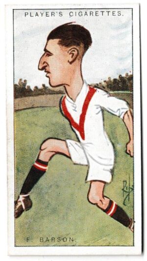Player (John) - 'Football Caricatures by "RIP"' (1926) - Card #2 - Frank Barson (Manchester United) Player (John) - 'Football Caricatures by "RIP"' (1926) - Card #2 - Frank Barson (Manchester United)