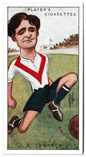 Player (John) - 'Football Caricatures by "RIP"' (1926) - Card #22 - J.E. Townrow (Clapton Orient) Player (John) - 'Football Caricatures by "RIP"' (1926) - Card #22 - J.E. Townrow (Clapton Orient)