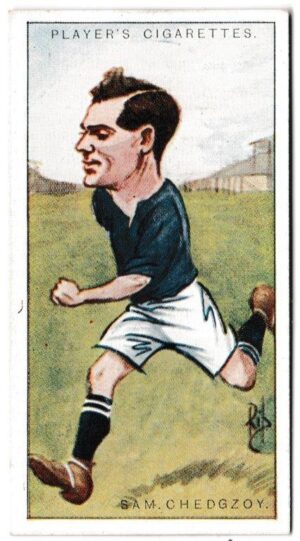 Player (John) - 'Football Caricatures by "RIP"' (1926) - Card #8 - Sam Chedgzoy (Everton) Player (John) - 'Football Caricatures by "RIP"' (1926) - Card #8 - Sam Chedgzoy (Everton)