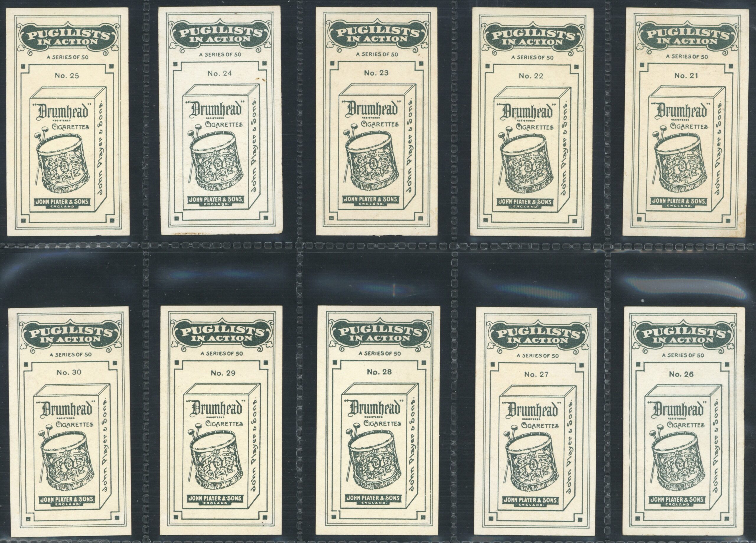 John Player - 'Pugilists in Action' (1928) - Complete Set John Player - 'Pugilists in Action' (1928) - Complete Set